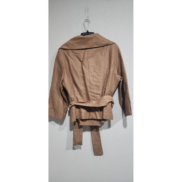 AUTRE TON PARIS Brown Belted Blazer Jacket Size 44 - Picture 8 of 9